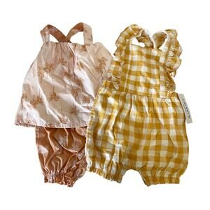 CARTERS NWT Baby Tropical Sets & Gingham Overalls Bundles Size 3M